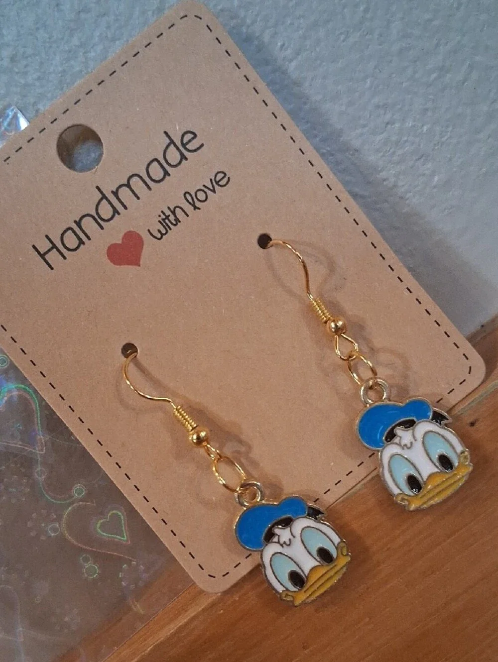 $8 Each Or Bundle 5/$20 Handmade Kids Baby Donald Duck Inspired Earrings
